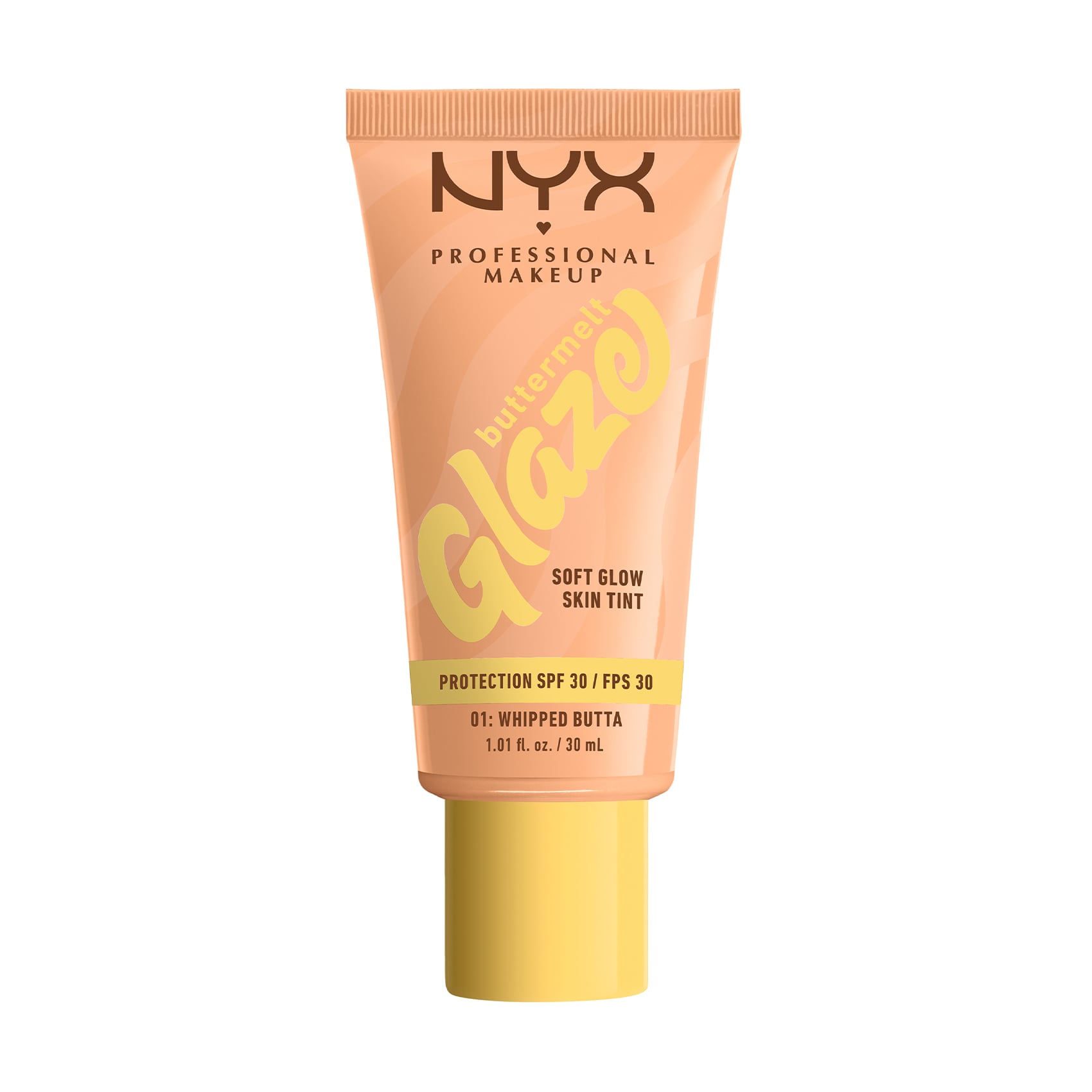 Тональна основа-тінт для обличчя NYX Professional Makeup Buttermelt Glaze Soft Glow Skin Tint, SPF 30, 01 Whipped Butta, 30 мл