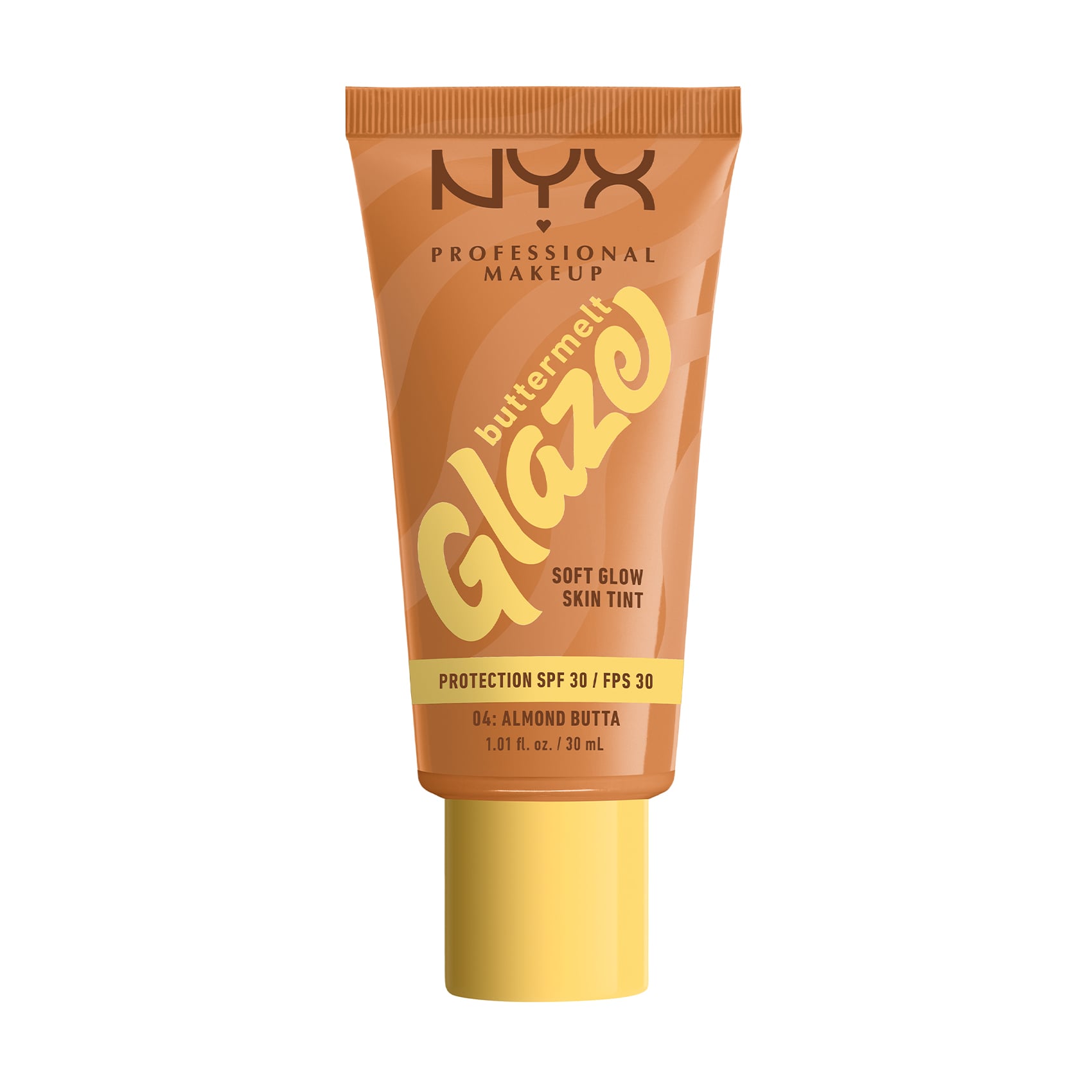 Тональна основа-тінт для обличчя NYX Professional Makeup Buttermelt Glaze Soft Glow Skin Tint, SPF 30, 04 Almond Butta, 30 мл
